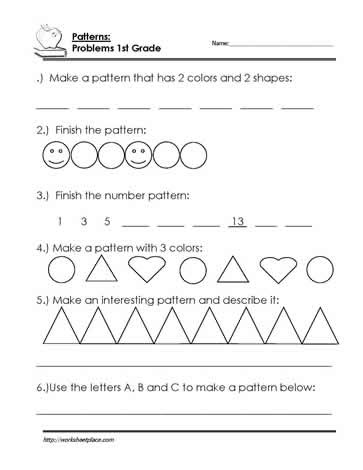 Patterns Worksheets For Grade 5 : Can You See The Pattern Worksheet