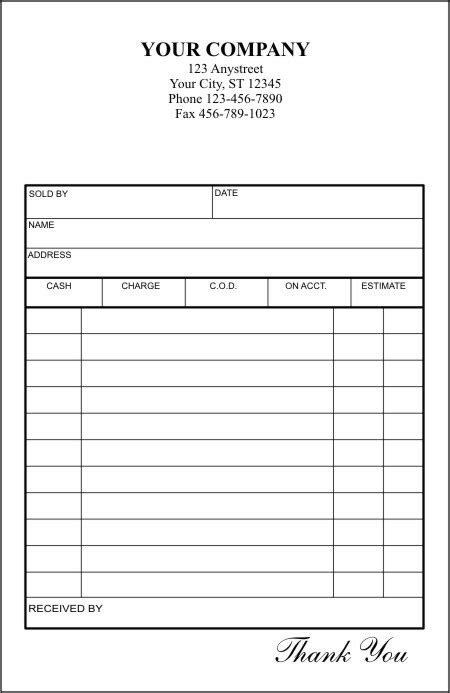 Printable Receipt Pdf Free - PDF Template