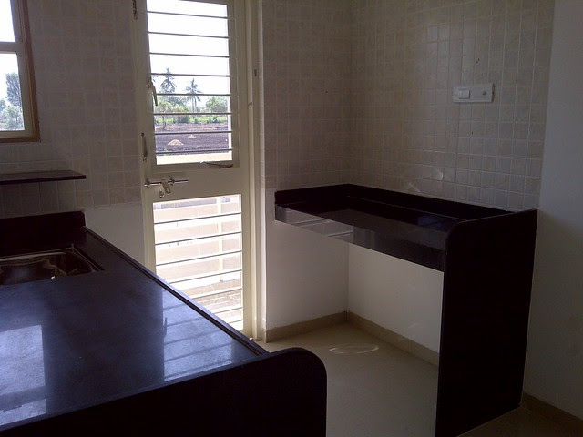 Dry Balcony & Kitchen in the sample flat of Kanchan Vrundavan - Visit Kanchan Vrundavan, 1 BHK & 2 BHK Flats at Koregaon Mul, near Uruli Kanchan Pune 412202