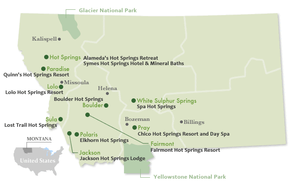 Hot Springs In Montana Map - Maping Resources