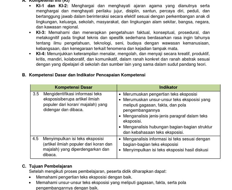 Rpp Teks Eksposisi Kelas 8 - Perhitungan Soal