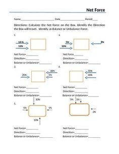 Balanced And Unbalanced Forces Worksheet With Answer Key - worksheet