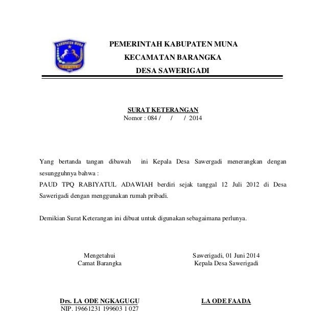 Contoh Surat Domisili Tpq Preciousoflilttlebloodyheart