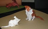 origami,cat,mouse