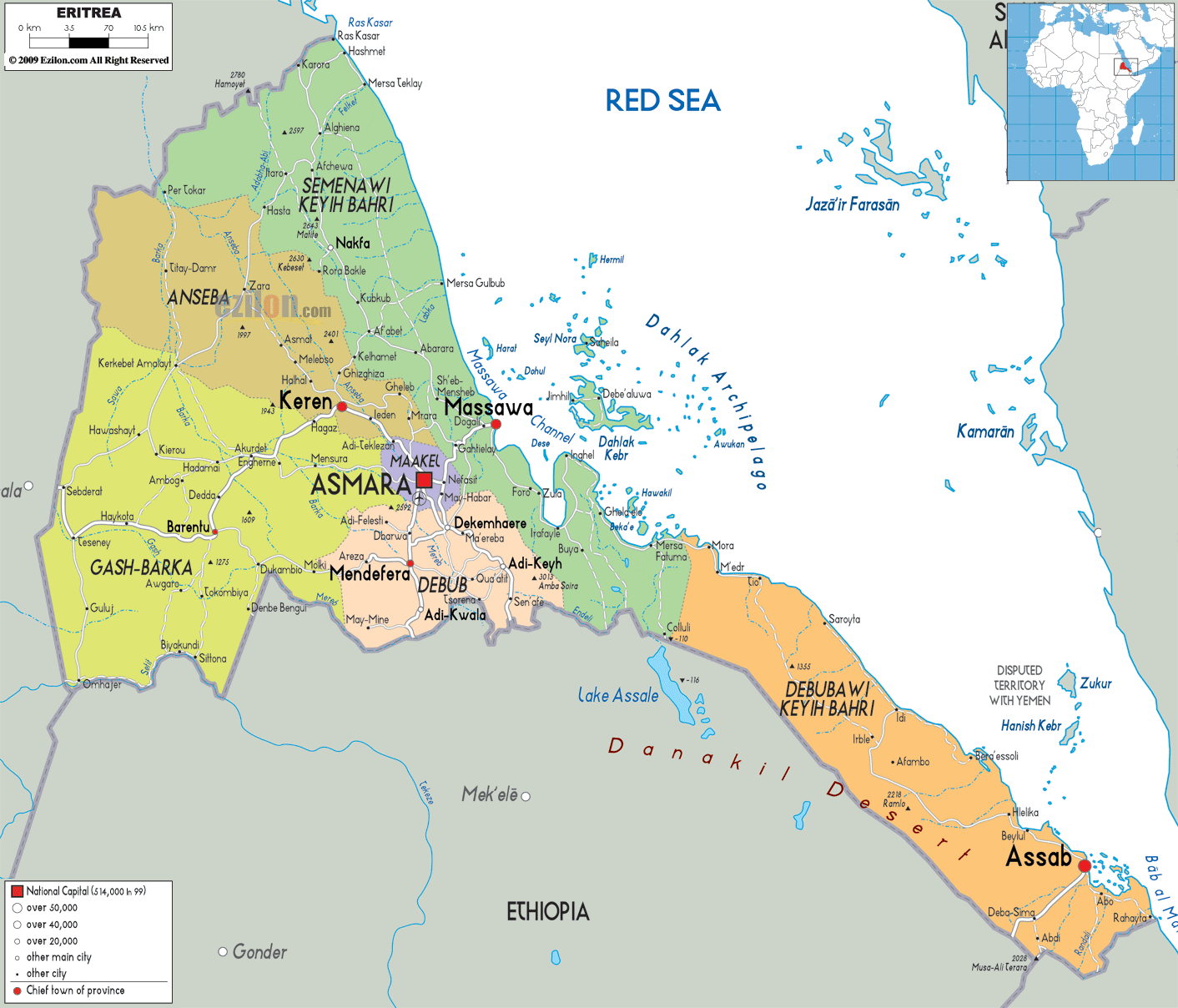 Eritrea Map Of Africa / Eritrea Weather Forecast, Timezone, and Travel