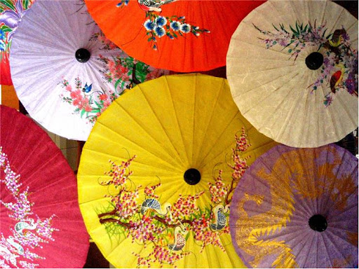 Oil-paper Umbrellas - Famous Asian Type of Umbrella