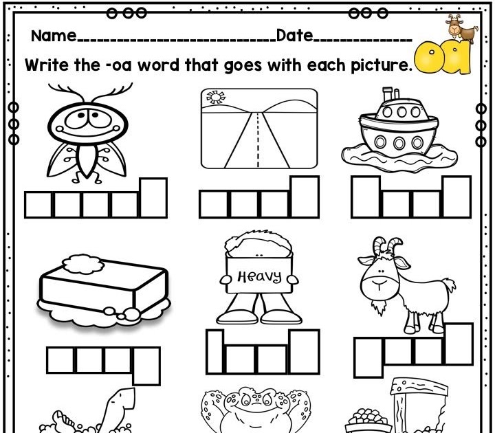 Free Printable Oa And Ow Worksheets : Sounding It Out: Oe and Oa Vowel