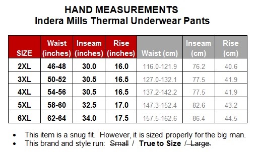 6xl Pants Size Chart - Greenbushfarm.com