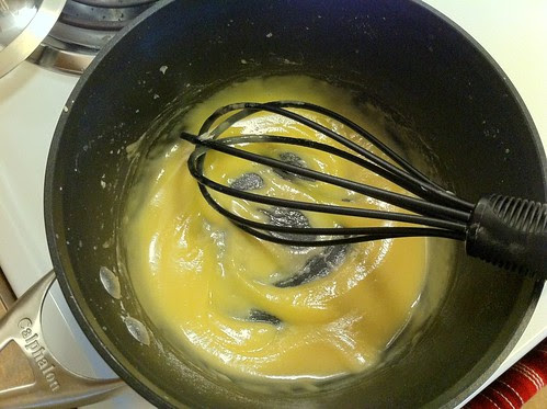 Whisking Butter and Flour into Roux