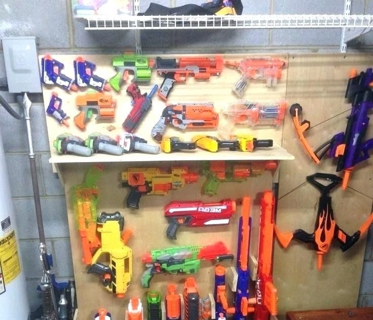 Nerf Gun Storage Diy : Nerf Storage Ideas A Girl And A Glue Gun - So