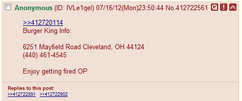 Empleado de Burger King despedido tras subir fotos a 4Chan