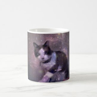 cat in the stars classic white coffee mug