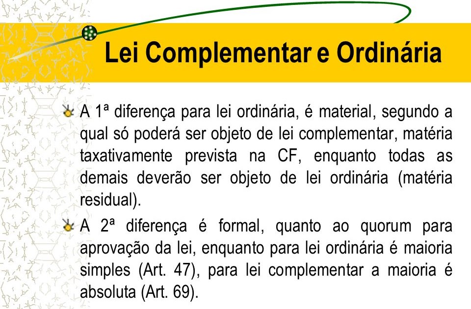 O Que é Lei Ordinária E Lei Complementar - Lei de Partilha