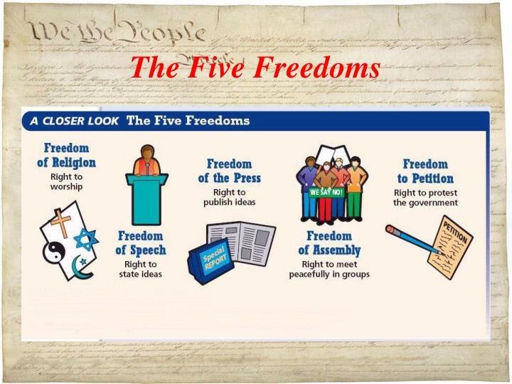 First amendment 5 freedoms 1st amendment 5 freedoms the five 
