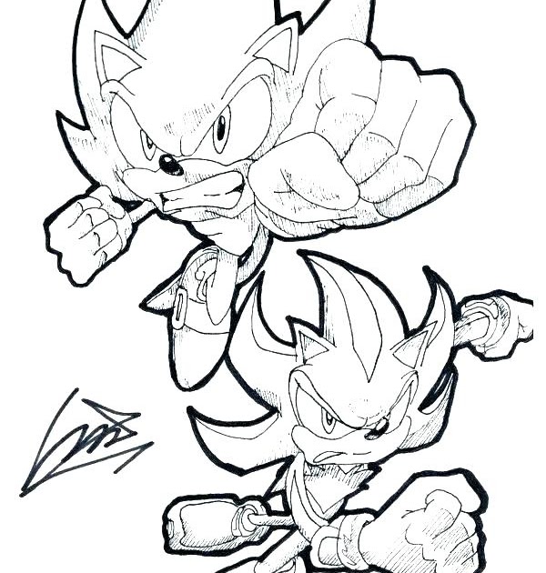 Shadow Printable Sonic Coloring Pages - Sonic The Hedgehog Coloring ...
