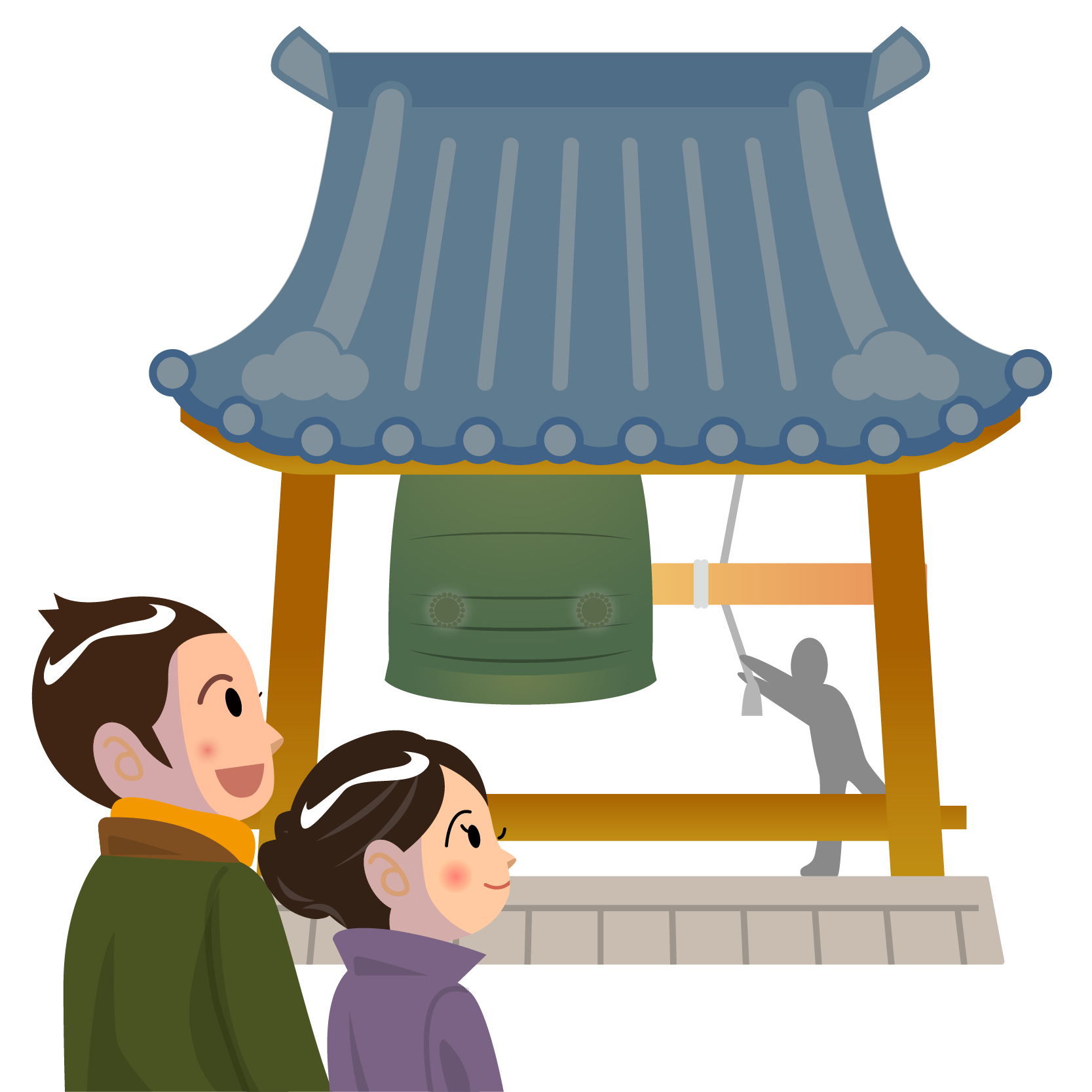 かわいい動物画像 トップ100除夜の鐘 イラスト