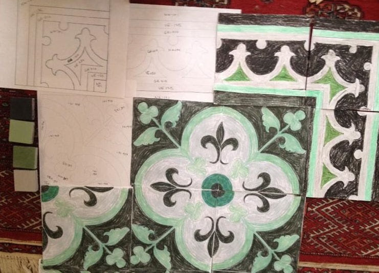 Cement Tile Renderings by Sandy Kane Cement Tile Renderings by Sandy Kane
