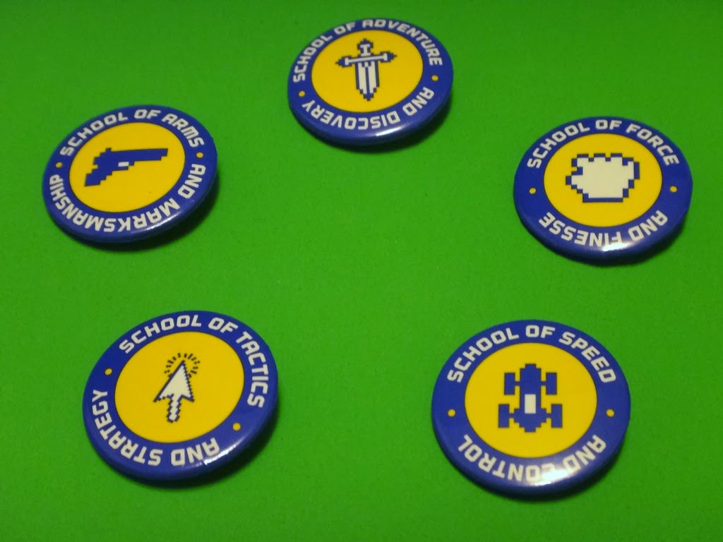 Loot Crate July 2013 Video Game High School buttons