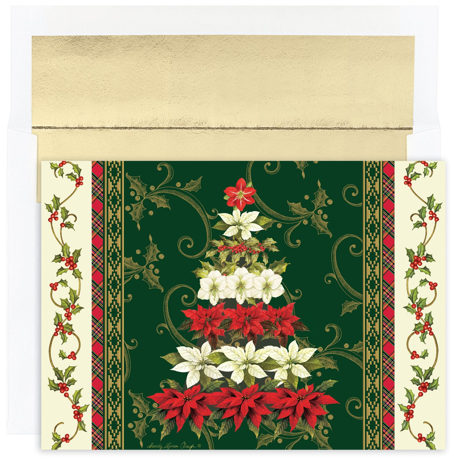 Poinsettia Boxed Christmas Cards | Christmas Wikii