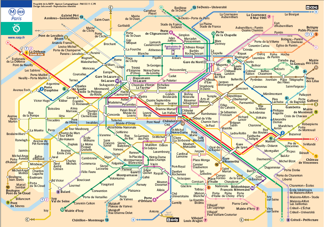 Plan Métro Rer Paris à Imprimer | Subway Application