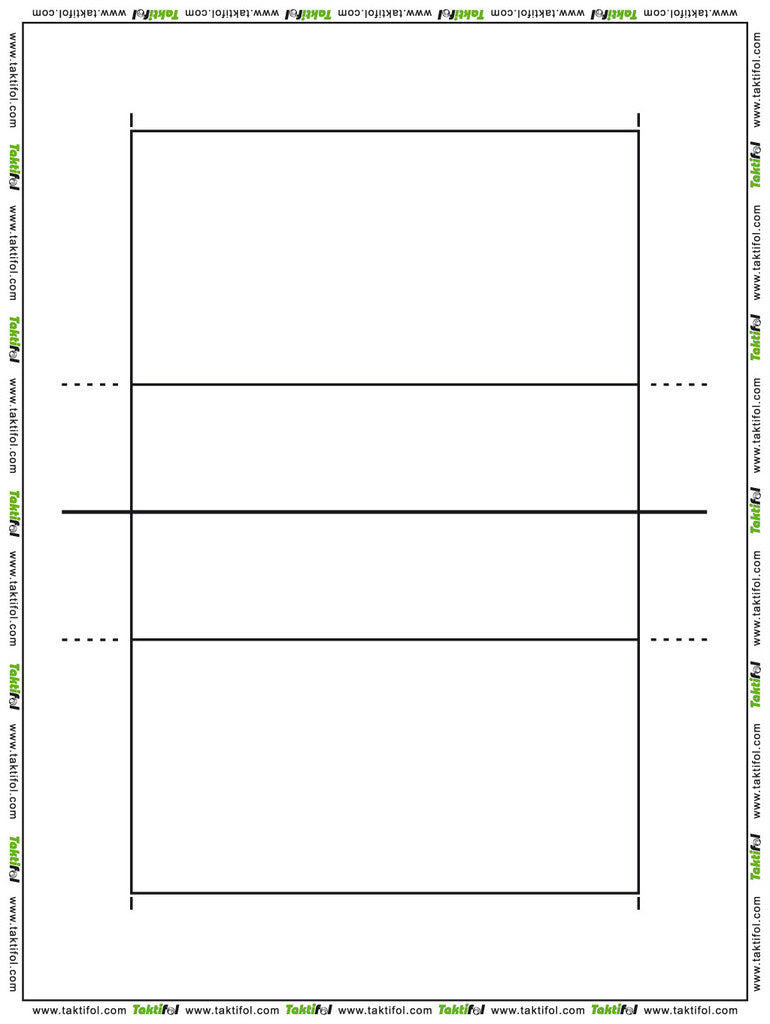 Printable Volleyball Court With Rotation Template