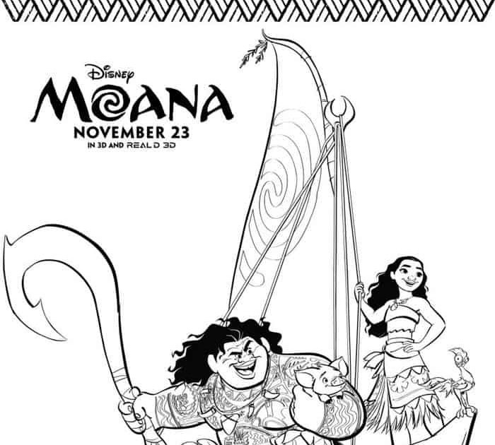 Moana Colouring Pages - coloring pages