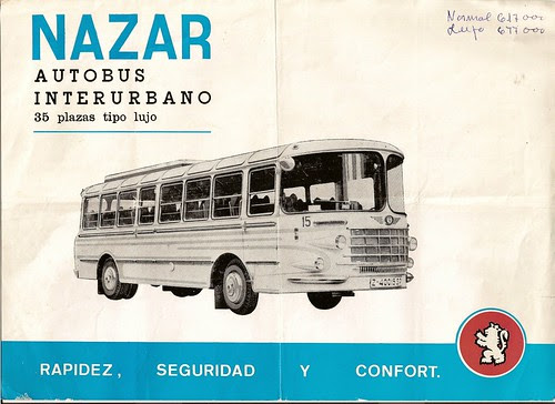 CATÀLEG AUTOBUS NAZAR INTERURBÀ (Col·lecció Sr Àngel Vilar)
