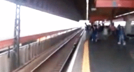 Girl almost lost her life trying to save her phone : gifs
