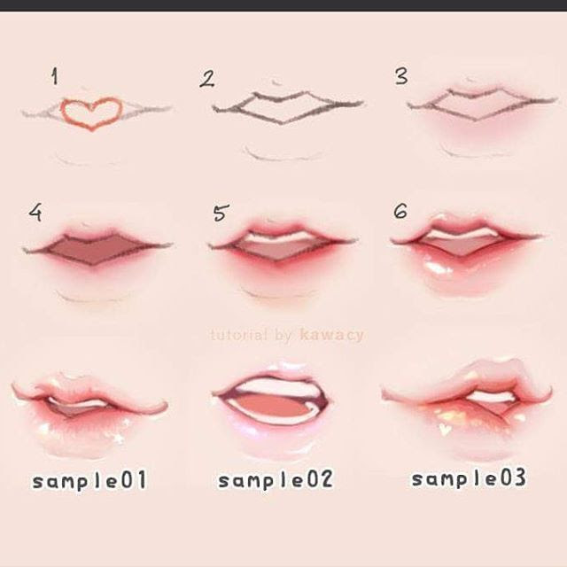 Anime Biting Lip Drawing Reference - Test loro sek