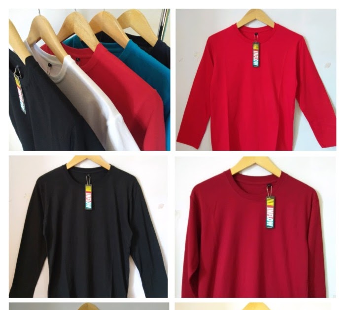 Gambar Kaos Polos Hitam Lengan Panjang Depan Belakang Kumpulan Model