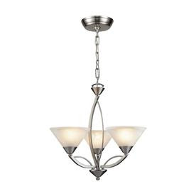 Westmore Lighting Elysburg 3-Light Satin Nickel Chandelier