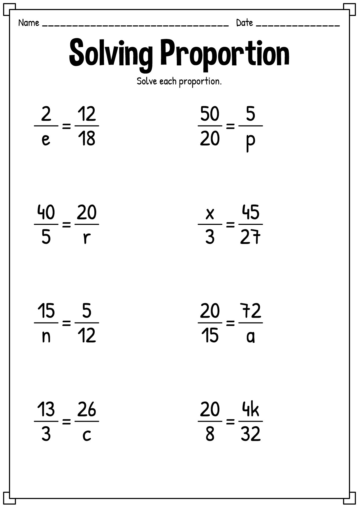 24 Best Images of 24th Grade Math Worksheets Proportions Throughout 7th Grade Proportions Worksheet