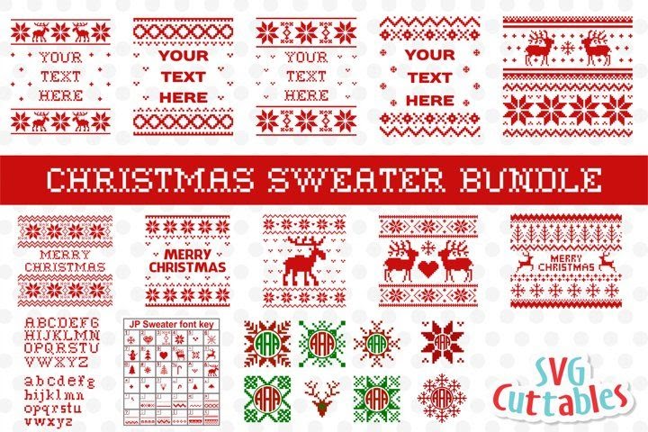 Ugly Christmas Sweater Design SVG File