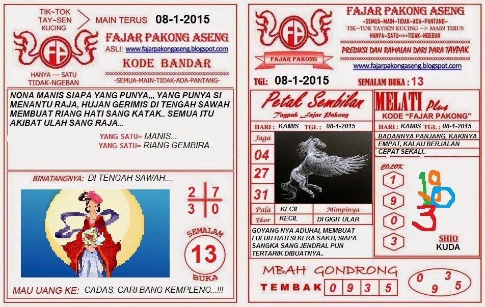 10 Prediksi sgp fajar pakong