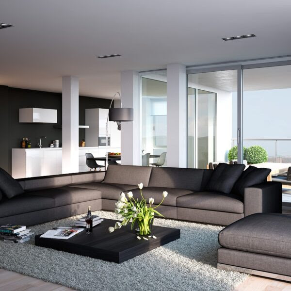 This space, though still modern, exudes an androgynous feel through its amalgamation of sharp lines and masculine palette, and its delicate hand in styling, which takes a decidedly feminine turn in its albeit, casual approach to accessorizing.