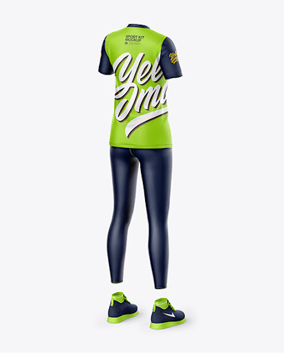 Download Women`s Sport Kit Back Half Side View Jersey Mockup PSD ...