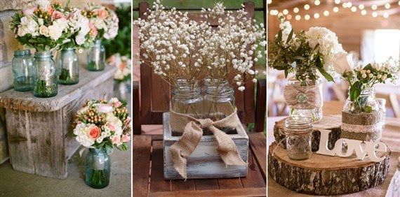 Desain Pernikahan Rustic Wedding Decorations Diy