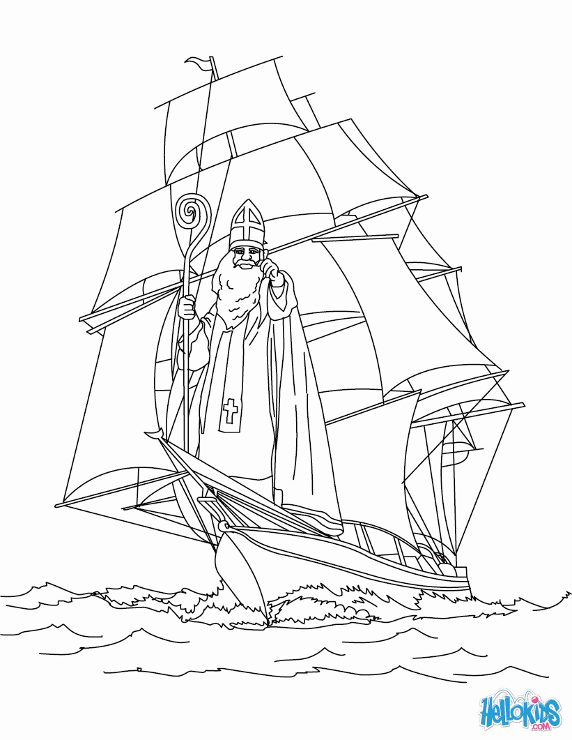 Saint Nicholas Coloring Page Coloring Home Saint Nicholas Coloring Page Coloring Home