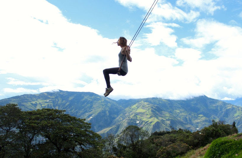 swing at the end of the world soars over tungurahua volcano