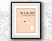 Hawaii Art - Hawaii Map - Hawaii Print - Island Decor - Custom state silhouette wall decor - PaperFinchDesign Hawaii Art - Hawaii Map - Hawaii Print - Island Decor - Custom state silhouette wall decor - PaperFinchDesign