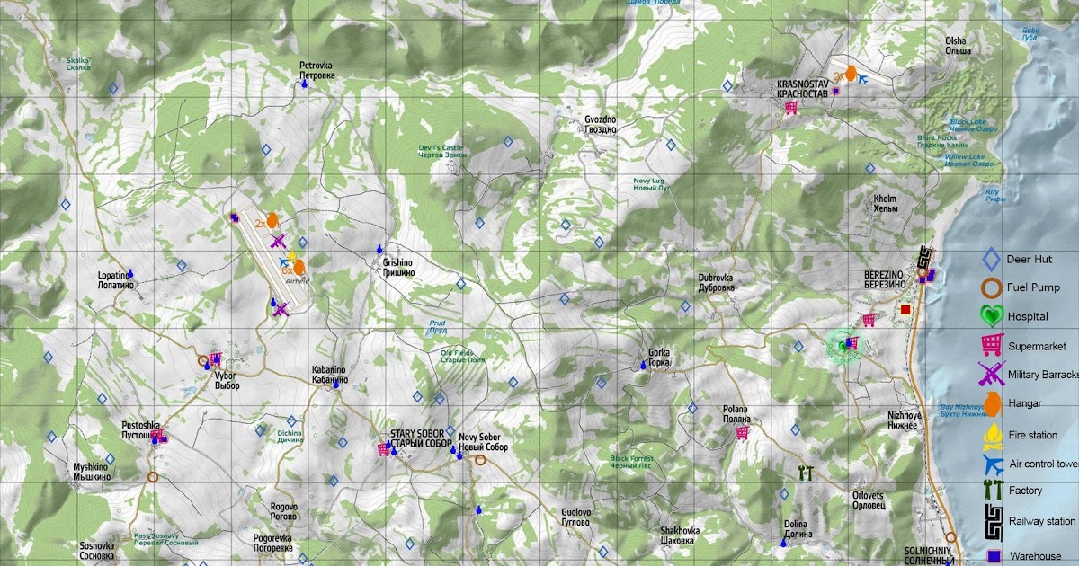 Карта Черноруссии Dayz
