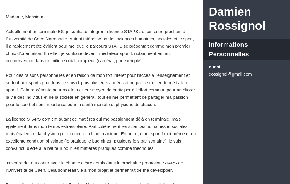 Lettre De Motivation Licence Psychologie  Lettre De Motivation Licence