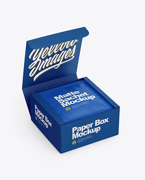 Download Download Matte Paper Box With Kraft Sachet Mockup Psd Yellowimages Free Psd Mockup Templates PSD Mockup Templates