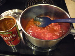 Dump a can of diced tomatoes