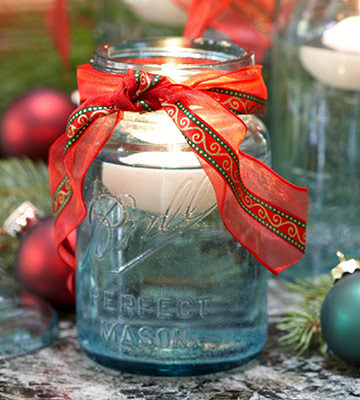 Christmas Decorating with Candles Candles & Canning Jars