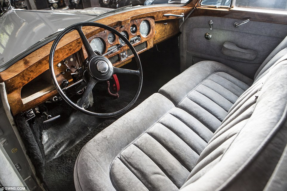 Grey interior: Memphis's most famous son held on to the Rolls-Royce for five years before donating it to charity, where it sold for $35,000.