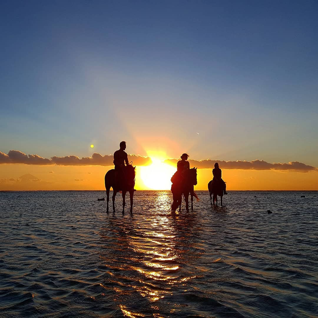 Gambar Wanita Berhijab Di Pantai Sunset - Rahman Gambar