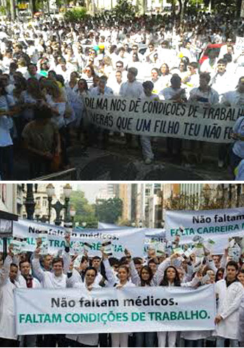 Las protestas de los médicos frente a la llegada de los médicos cubanos