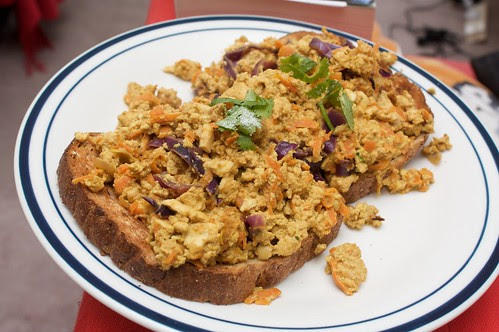 colourful fuscram, plated