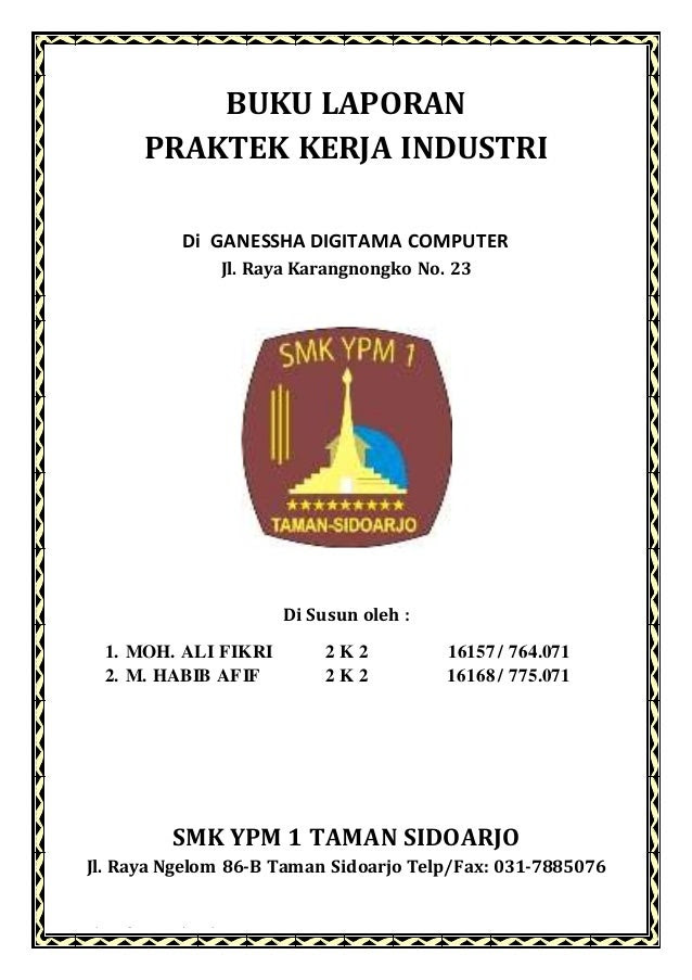 Contoh Laporan Pkl Jurusan Tkr